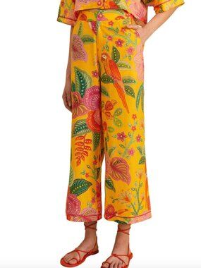 FARM RIO Colorful Macaw Bloom Pants Size Extra Small XS